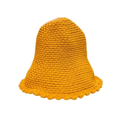 Free People Pixie Crocheted Knit Bucket Hat Solid Mustard Yellow NEW Free People Pixie Knit Bucket HatYellow | Mercari main image 4
