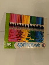 Springbok 500 Piece Jigsaw Puzzle Pencil Pushers/Crayons multicolores Pre-owned