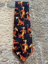 Tigger Winnie The Pooh Dark Navy Base Neck Tie Walt Disney, pooh Vintage