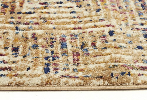 COAST COLOURFUL GOLD DIAMOND MAZE DESIGNER MODERN RUG RUNNER 80x400cm **NEW** - Picture 4 of 6