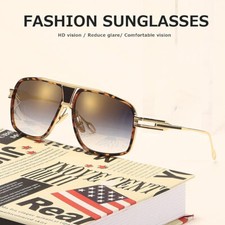 Sunglasses Men Women Unisex Goggle Alloy Big Frame Metal Punk Style Shield