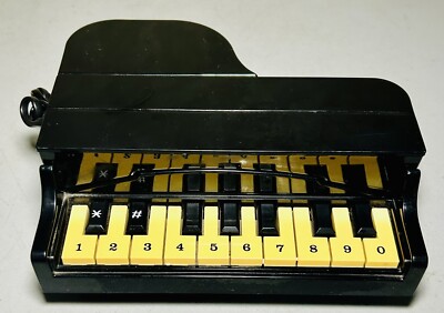 MSR Grand Piano Phone Black Key Dial Telephone Model PN-800 Vintage Untested