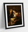GERRIT VAN HONTHORST, SAMSON AND DELILAH -FRAMED WALL ART POSTER PRINT 4 SIZES