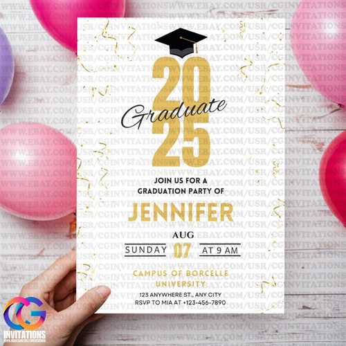 EDITABLE Graduation Celebration Party Invitation Template, Instant Download - Picture 4 of 7