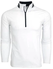 Greyson Men's Guild Sport Golf Performance 1/4 Zip Pullover White
