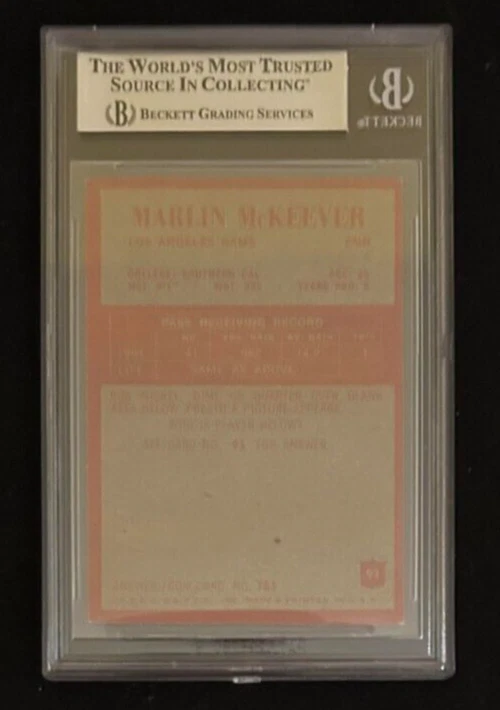 Marlin McKeever 1965 Philadelphia #91 Signed Auto Autograph Rams Beckett RARE - Image 3 of 3