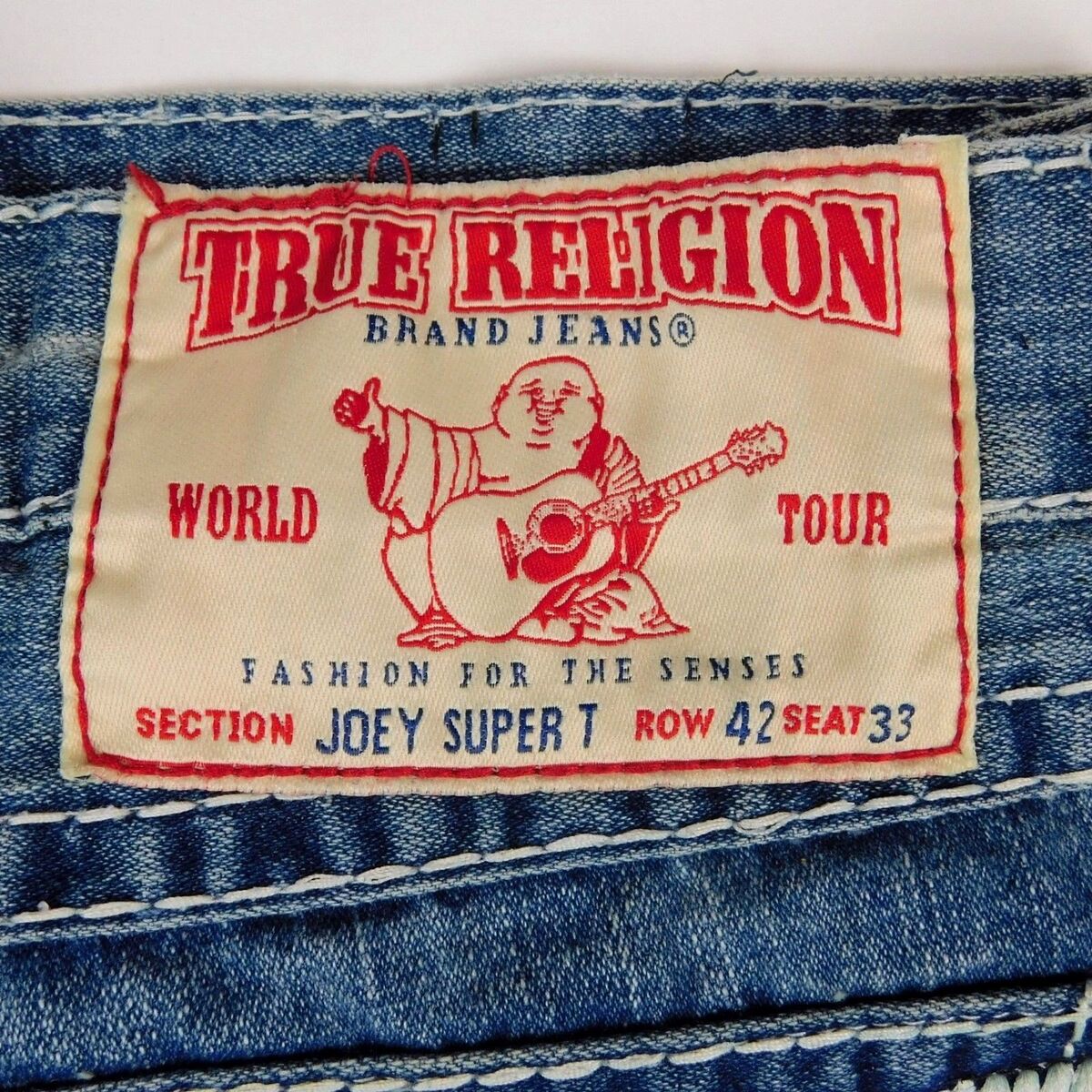 True Religion Joey Super T Blue Denim Jeans Row 42 Seat 33 W True Religion Joey Super T Blue Denim Jeans Row 42 Seat 33 W