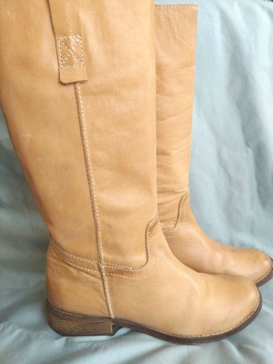 camel mid calf boots