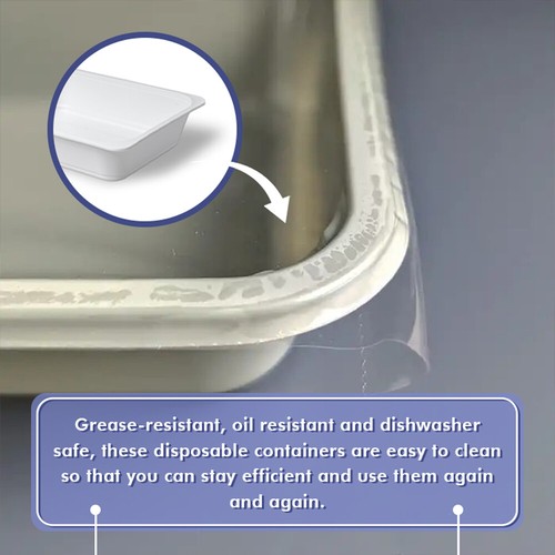Reusable White Plastic Tray for Food Storage Serving Baking - 7" x 9" - Picture 4 of 5