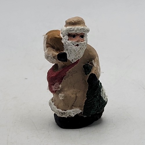Vintage Miniature Christmas Santa Ceramic 2"H Set of 3 Minor Wear - Picture 4 of 7