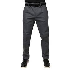 DOLCE & GABBANA Pants Gray Tapered Formal Dress Men Trouser IT52/W38/XL 1000usd