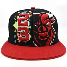 Chicago New Greatest Splash 23 Bull Head team color Era Snapback Hat Cap
