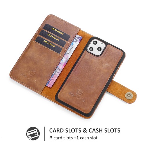 For iPhone 12/12 Pro/11/7/8/SE/XS/XR Leather Wallet Card Slot Pocket Case Cover - Picture 14 of 37