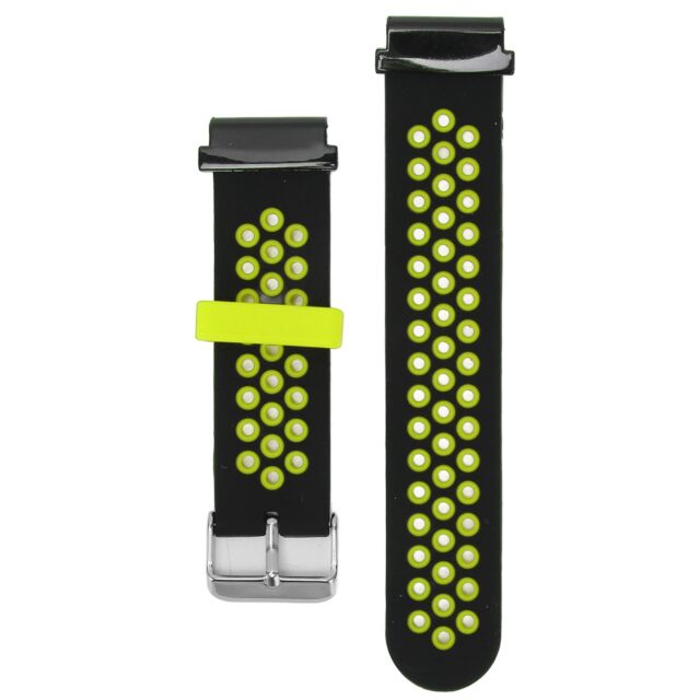 (Black Green)Watch Band Silicone Quick Release Adjustable Sport Watch Smart HG5 ZN10263