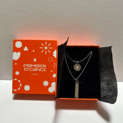 BTS Two Chain Pendant Necklace Permission To Dance PTD Rear | eBay