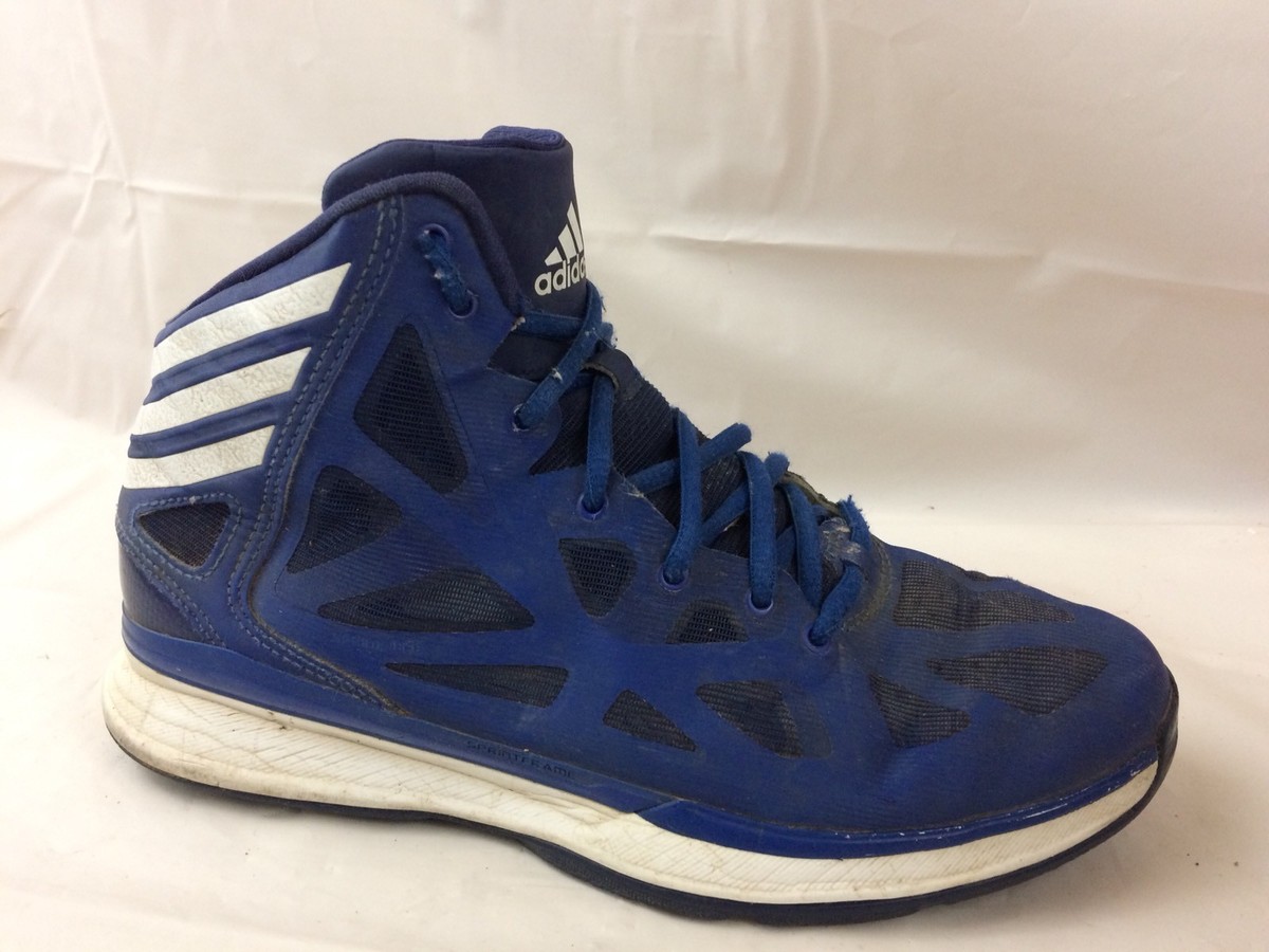 Adidas Crazy Shadow Mens Med Basketball Shoes Q33383 2013 Blue White  Leather