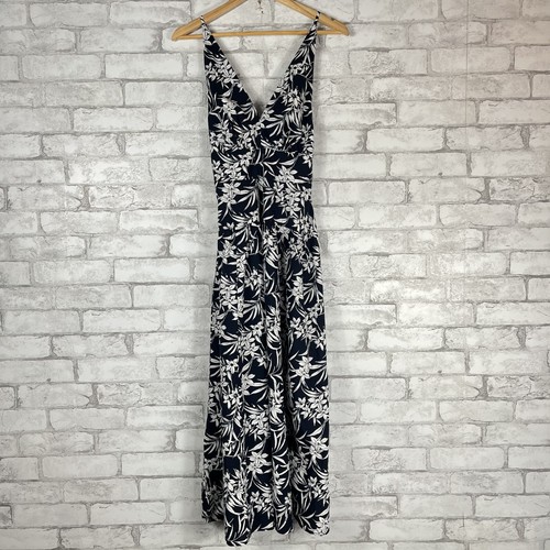 MADEWELL NWD 100% Cotton Smocked Halter Poplin Deep Indigo Midi Dress sz 0 NQ647