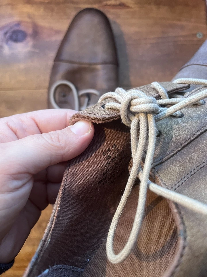 Zapatos de vestir Oxford marrón H&M para hombre desgastados talla 11,5 Foto 4 de 4