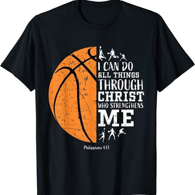 ! Christian Basketball Lovers Religious Cool Gift Idea Casua T-Shirt -MADE I