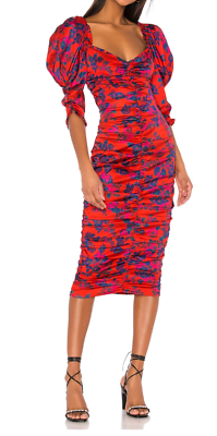 knee length dresses for ladies Watercolour Midi Dress by ML Monique Lhuillier main image 0