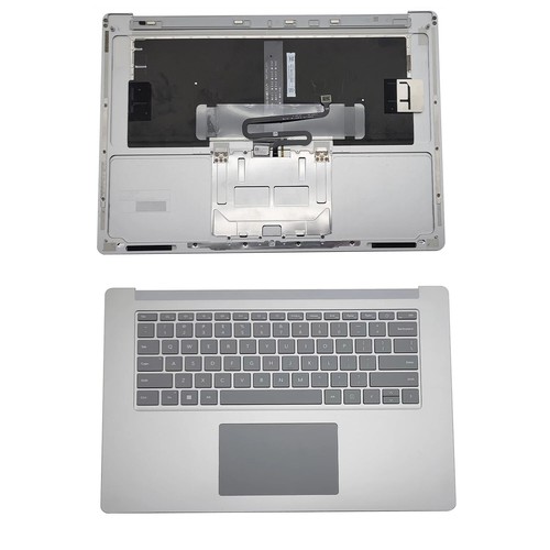 Silver 15" Palmrest Keyboard Touchpad For Microsoft Surface 3 1873 Upper Case US - Picture 8 of 9