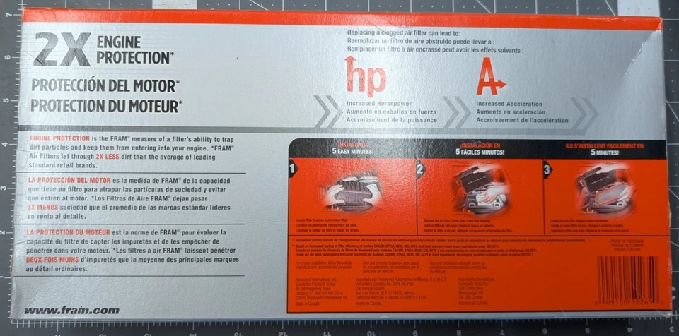 Filtro de aire Fram CA6366 ENVÍO GRATUITO Foto 3 de 3