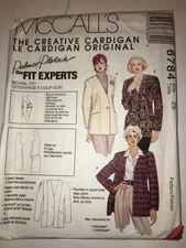 WOMENS UNCUT MCCALLS 6784 Sewing Pattern BLAZER JACKET SUIT COAT CAREER SIZE 26