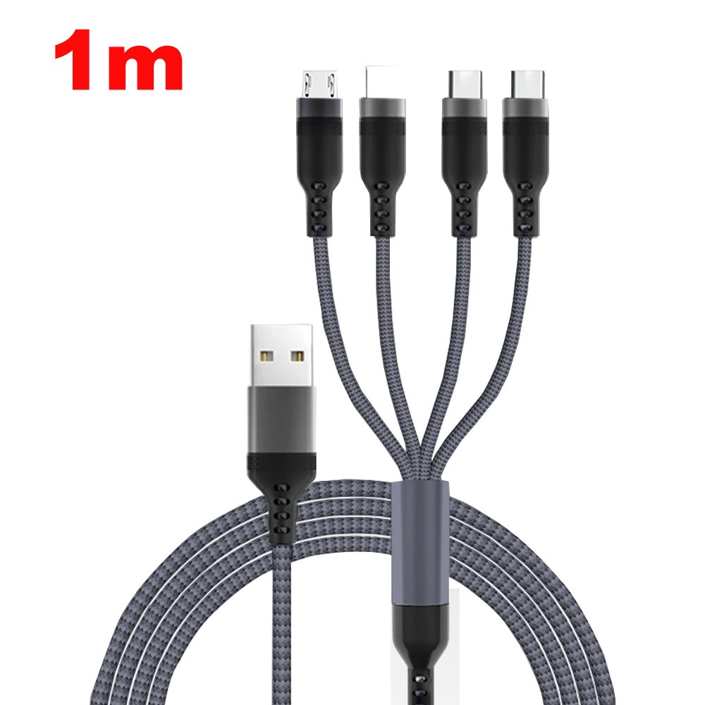 4 in 1 Multi USB Charger Charging Cable For iPhone USB C TYPE C Android Micro AU