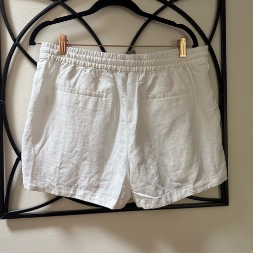 J. Crew cremefarbene Leinenshorts mit hoher Taille Größe Medium - Bild 4 von 8