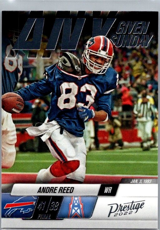 2022 Panini Prestige #18 Andre Reed Any Given Sunday