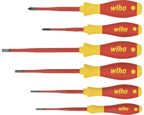 Schraubendreher-Set Wiha SoftFinish mit Rundklinge bis 1000 V AC 6-tlg.