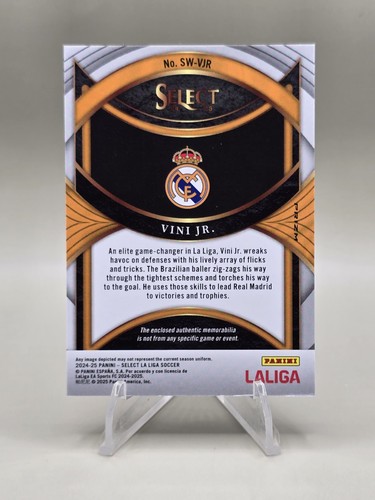 2024-25 Select La Liga Vini Jr. #SW-VJR Swatch Relic Real Madrid - Picture 2 of 2