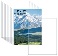Ndsox 10 Pack 11" x 14" Rigid Print Protectors Hard Plastic x 14", Clear