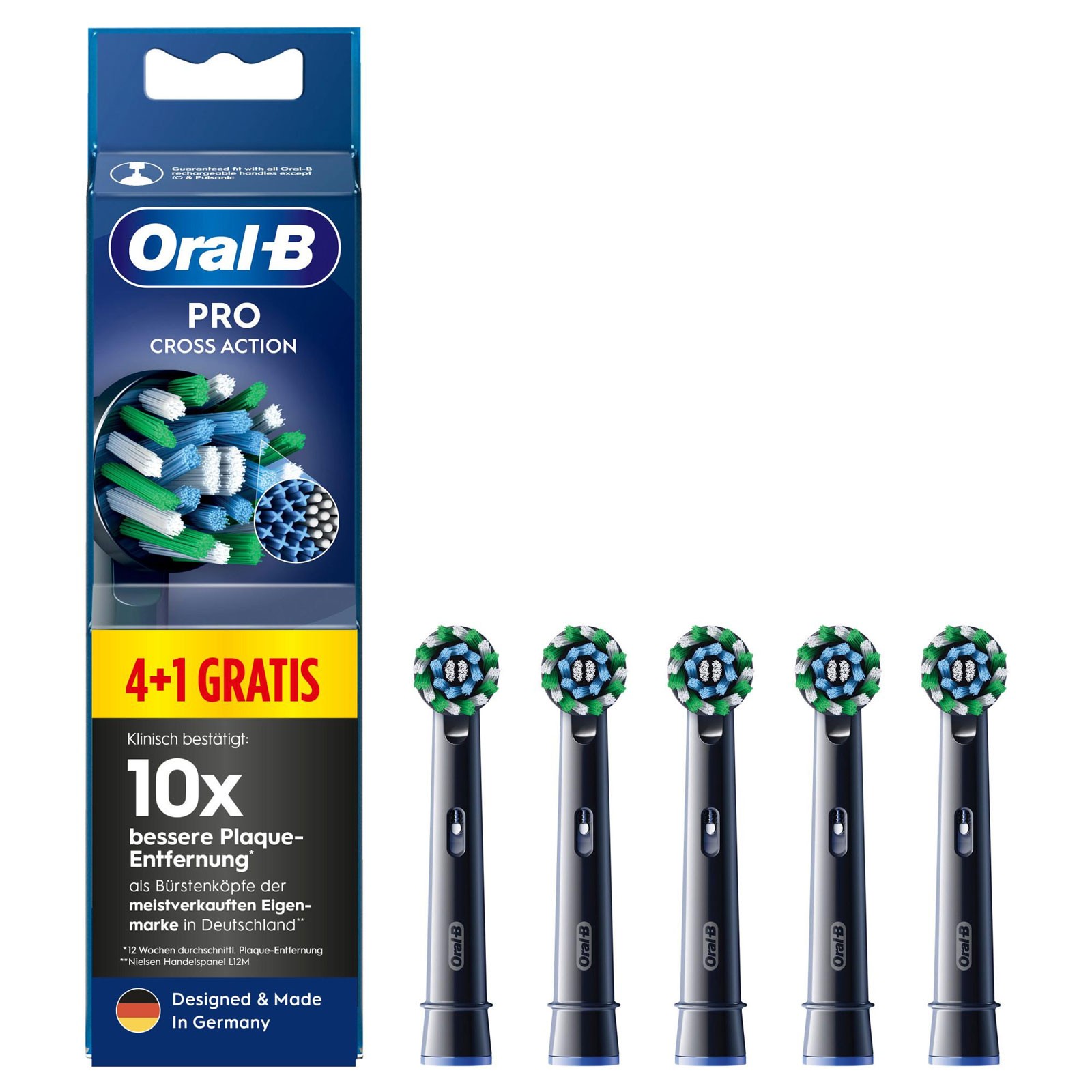 Oral-B Pro CrossAction Aufsteckbürsten 4+1 Gratis 267748 Ersatzbürsten