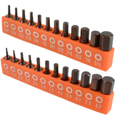 Screwdrivers with Magnet Complete Collection of Hexagon Bits Totaling 1224