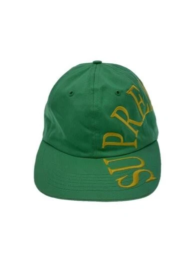 Casquette Supreme Free Canvas Grn homme 18ss arc latéral 6 panneaux AEu22