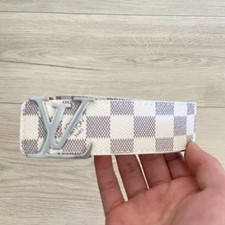 Louis Vuitton Initiales Belt - White / Silver 30-32