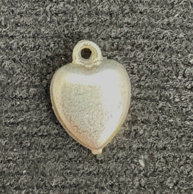 Sterling Silver Tiny Heart Vintage Charm .25'' .4 Grams Marked Sterling
