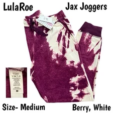 LulaRoe Jax Joggers NWT Berry White SIZE Medium