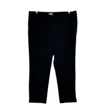 Chico  s Size 3 Ankle Reg 16 Ankle Black Cotton/Spandex Pants No Pockets