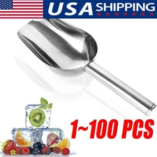 Stainless Steel Scoop Bar Ice Candy Dry Goods Popcorn Commercial Scooper 12oz
