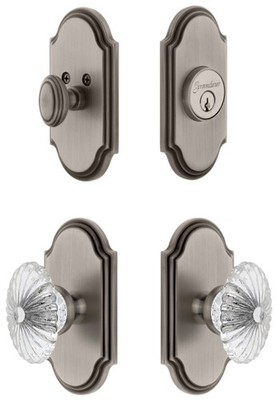 Grandeur ARCBUR_SP_ESET_234 Arc Solid Brass Single Cylinder Keyed - Grey