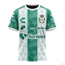 Personalized Santos Laguna  2024 Home Dia De Muertos Shirt 3D Mexico Soccer