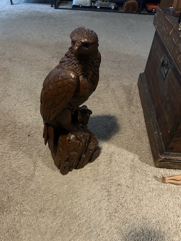 VINTAGE 1980 RED MILL MFG #901 HANDCRAFTED AMERICAN BALD EAGLE 20"X6"X6"