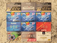 Lot Of 12 NOS Mint Audio Cassette Tapes TDK Scotch Sony Hitachi That’s
