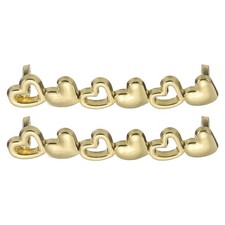 2 Pcs Shoelace Charm for Sneakers, Shoelace Charm, Gold Hollow Heart 