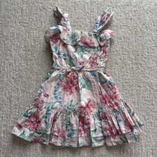Janie Jack Toddler Girl Size 3 Pink Peony Dress Lined 100 Cotton Summer