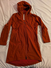 Luluemon red orange long lightweight rain jacket Womens 8/R