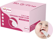 60 Counts Baby Tongue Cleaner and Oral Teeth Finger Toothbrush, Mouth and Gum Dr