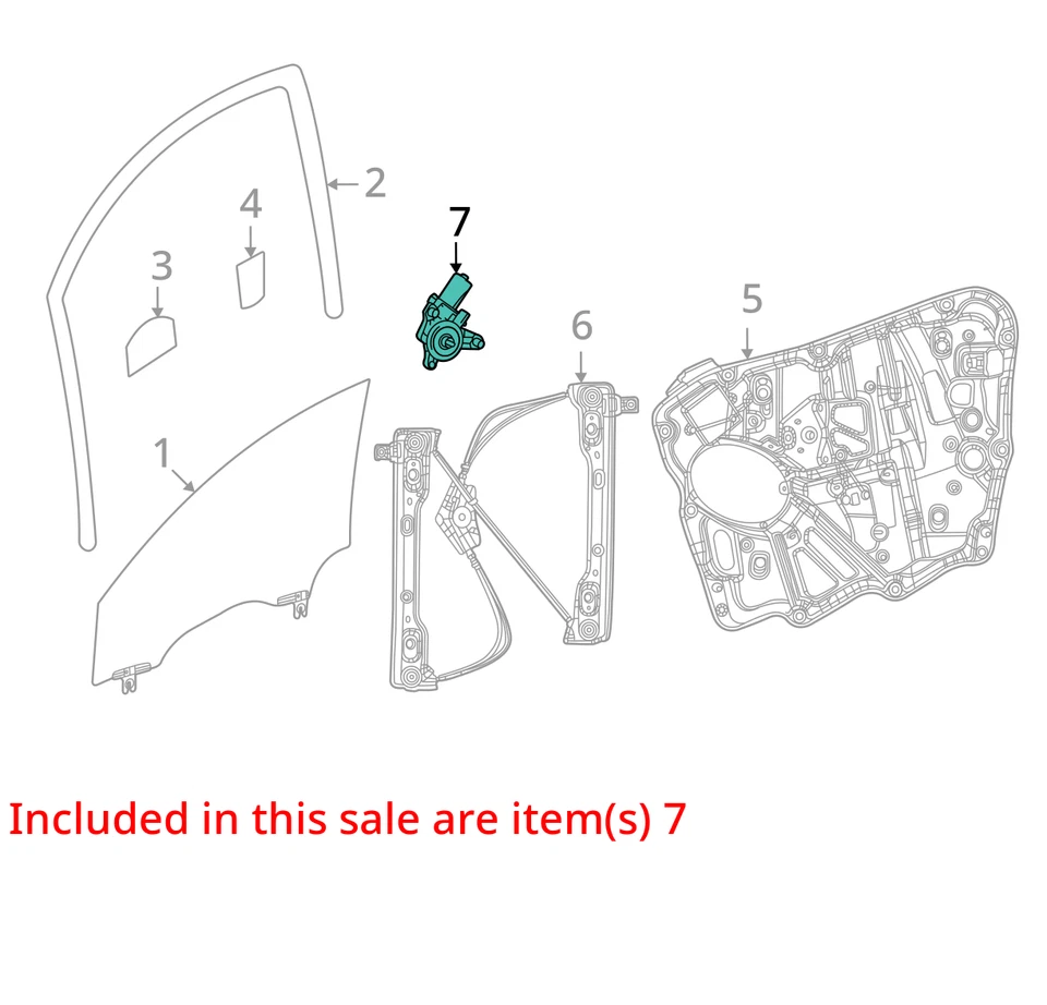 2019 RAM 1500 OEM FRONT LEFT WINDOW GLASS MOTOR 68321289AA - Изображение 3 из 4